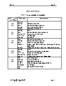 Giáo án Lớp 5 - Tuần 1 đến 4 - GV: Nguyễn Ngọc Hiếu