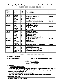 Giáo án Lớp 5 Tuần 10 - Trường tiểu học Xuân Dương