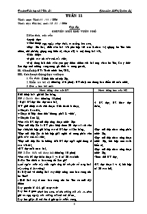 Giáo án Lớp 5 Tuần 11 - Trường Tiểu học số 2 Bắc Lý