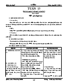 Giáo án Lớp 5 Tuần 13 - Trường Tiểu học Vũ Vân