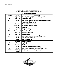 Giáo án Lớp 5 Tuần 14 - GV: Đào Văn Tư