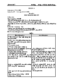 Giáo án Lớp 5 Tuần 14 – Trường Tiểu học Lý Tự Trọng