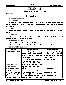Giáo án Lớp 5 Tuần 14 - Trường Tiểu học Vũ Vân