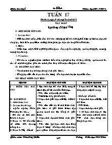 Giáo án Lớp 5 Tuần 17 - Trường Tiểu học Vũ Vân