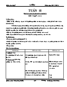 Giáo án Lớp 5 Tuần 18 - Trường Tiểu học Vũ Vân