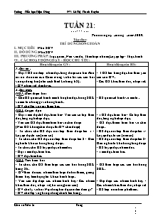 Giáo án Lớp 5 Tuần 21 - Trường Tiểu học Triệu Đông