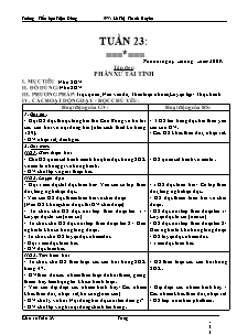 Giáo án Lớp 5 Tuần 23 - Trường Tiểu học Triệu Đông