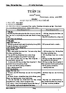 Giáo án Lớp 5 Tuần 24 - Trường Tiểu học Triệu Đông