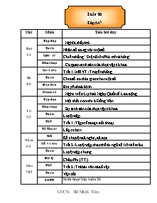 Giáo án Lớp 5 Tuần 26 - GV: Hồ Minh Tâm