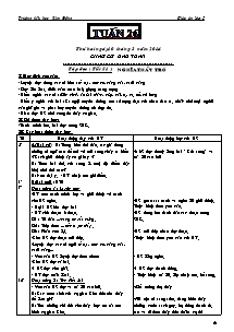Giáo án Lớp 5 Tuần 26 - Trường Tiểu Học Kim Đồng
