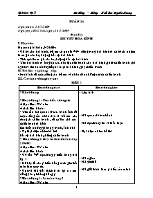 Giáo án Lớp 5 Tuần 26 – Trường Tiểu học Lý Tự Trọng