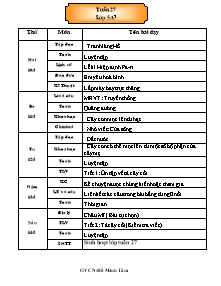 Giáo án Lớp 5 Tuần 27 - GV: Hồ Minh Tâm