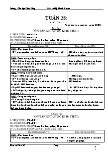 Giáo án Lớp 5 Tuần 28 - Trường Tiểu học Triệu Đông