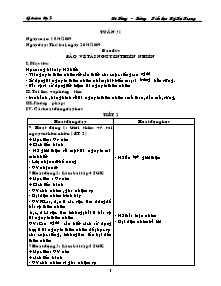 Giáo án Lớp 5 Tuần 31 – Trường Tiểu học Lý Tự Trọng