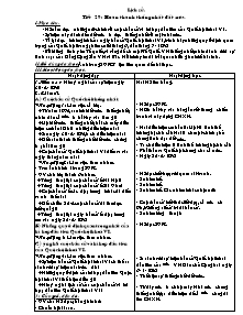 Giáo án môn Khoa, Sử, Địa khối 5 - Tuần 29