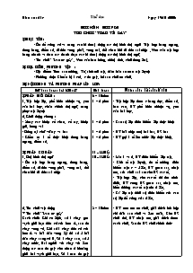 Giáo án môn Thể dục 5 - Tiết 14: Đội hình đội ngũ trò chơi “trao tín gậy”