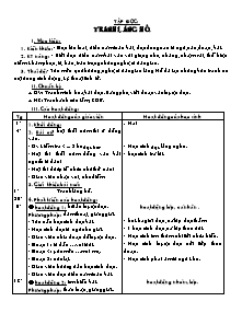 Giáo án Tập đọc 5: Tranh làng Hồ