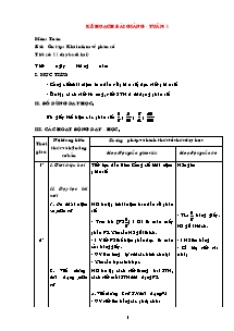 Giáo án Toán 5 cả năm - Trường Nhân Chính