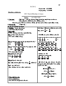 Giáo án Tuần 02 - Khối 5