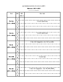 Giáo án Tuần 13 - Khối lớp 5