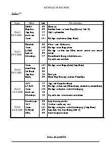 Giáo án Tuần 29 - Khối lớp 5