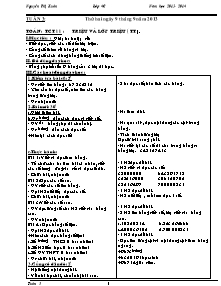 Kế hoạch bài dạy lớp 4 - Tuần 3