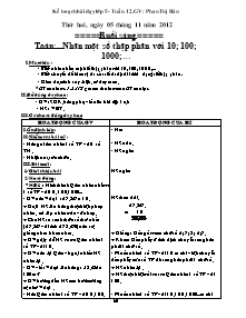 Kế hoạch bài dạy lớp 5 - Tuần 12 năm 2012