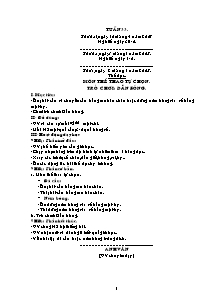 Kế hoạch bài dạy lớp 5 - Tuần 33 năm 2007