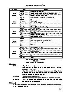 Kế hoạch bài dạy lớp 5 - Tuần 4 năm 2006