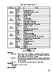 Kế hoạch bài dạy lớp 5 - Tuần học 7 năm 2006