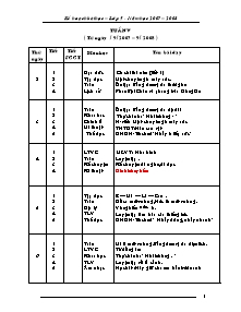 Kế hoạch bài học lớp 5 - Tuần 5