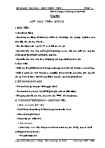 Kế hoạch bài học - Môn Tiếng Việt 5 - Tuần 34