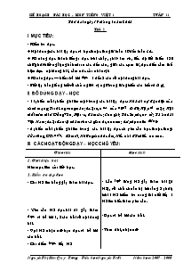 Kế hoạch bài học - Môn Tiếng Việt 5 - Tuần 35