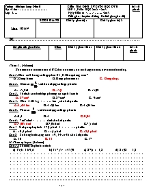 Kiểm tra định kỳ cuối học kỳ II lớp 5, năm học 2012 – 2013