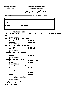 Kiểm tra định kỳ lần II năm học 2008 - 2009 môn: Toán lớp 4