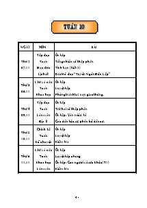 Thiết kế tổng hợp môn học khối 5 - Tuần 10 năm 2005