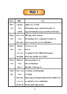 Thiết kế tổng hợp môn học khối 5 - Tuần 2 năm 2005