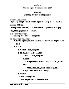 Thiết kế tổng hợp môn học khối 5 - Tuần 4 năm 2009