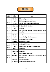 Thiết kế tổng hợp môn học khối 5 - Tuần 5 năm 2005