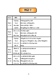 Thiết kế tổng hợp môn học khối 5 - Tuần 7 năm 2005