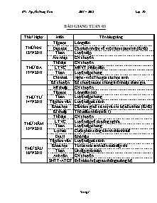 Thiết kế tổng hợp môn học khối lớp 5 - Năm 2011- 2012 - Tuần 3