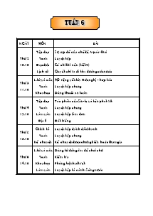 Thiết kế tổng hợp môn học khối lớp 5 - Năm học 2005 - 2006 - Tuần 6