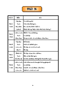 Thiết kế tổng hợp môn học khối lớp 5 - Năm học 2005 - 2006 - Tuần 26