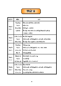 Thiết kế tổng hợp môn học khối lớp 5 - Năm học 2005 - 2006 - Tuần 11