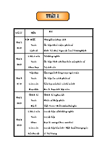 Thiết kế tổng hợp môn học khối lớp 5 - Năm học 2005 - 2006 - Tuần 1