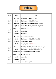 Thiết kế tổng hợp môn học khối lớp 5 - Năm học 2005 - 2006 - Tuần 15