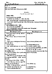 Thiết kế tổng hợp môn học lớp 5 - Tuần 1 năm học 2009