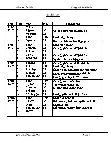 Thiết kế tổng hợp môn học lớp 5 - Tuần 28 - Trường tiểu học Phú Lộc