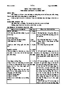 Giáo án môn Thể dục 5 - Tiết 25: Động tác thăng bằng trò chơi “ai nhanh và khéo hơn”