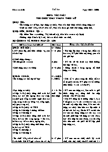 Giáo án môn Thể dục 5 - Tiết 26: Động tác nhảy trò chơi “chạy nhanh theo số”